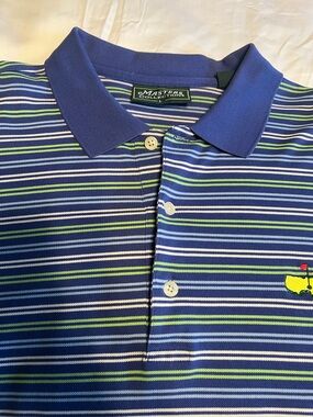 Blue Striped Polo Shirt